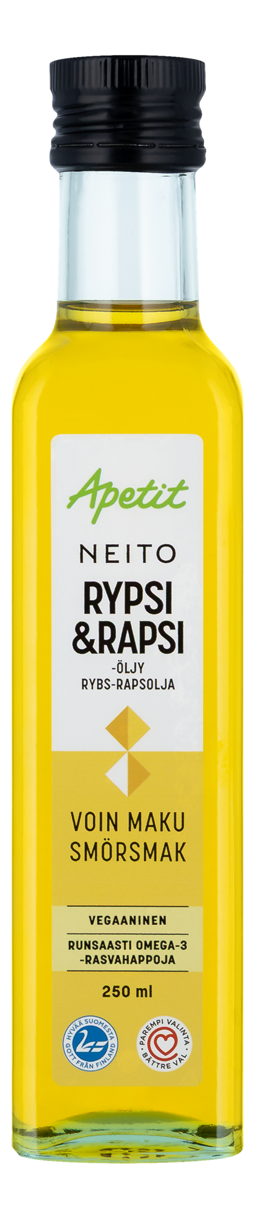 Apetit Neito Puristettu voinmakuinen rypsi-&rapsiöljy 250 ml